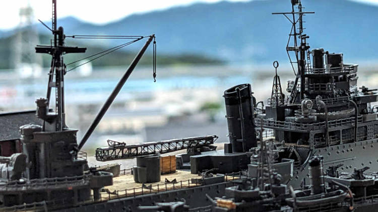 巡洋艦鹿島の模型